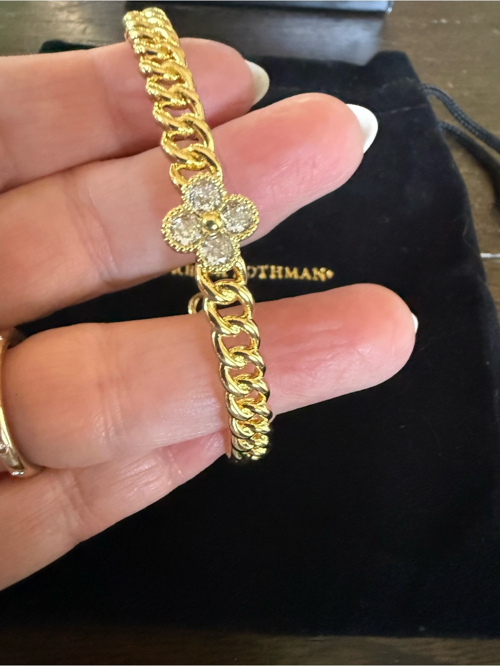 Freida Rothman Bracelet with Pave Clover Accent - Picture 2 of 4